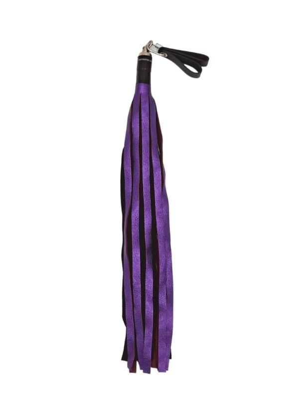 Metallic Leather Floggers, w/Fingerloops (Available in multiple dazzling colors) - Image 8