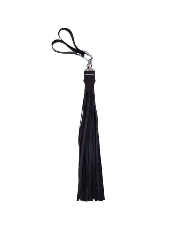 Conductive rubber flogger with fingerloops for use with Violet Wand